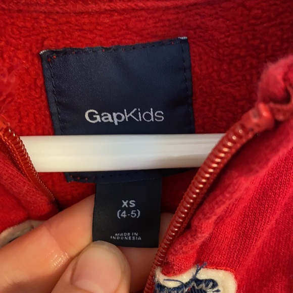 Gap Zip Up Hoodie with Waffle Knit Lined Hood - Picture 2 of 3